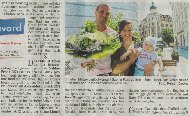 LVZ-Zeitungsausschnitt-elFlirt-Baby